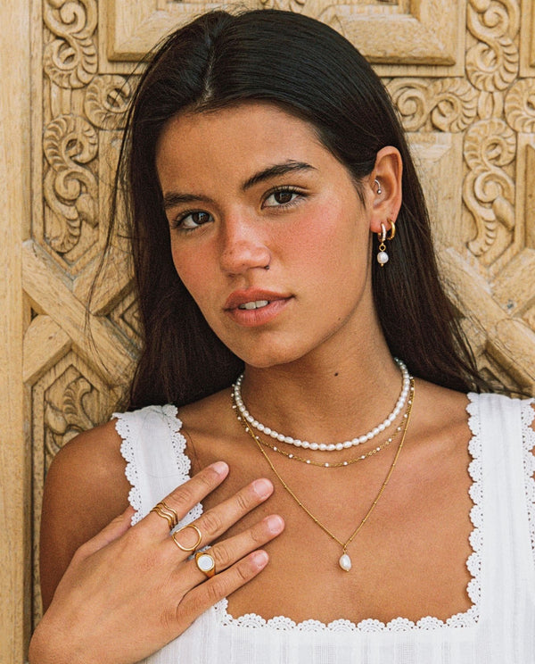 Pearl Initial Necklace