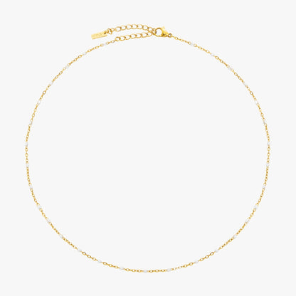Weißer Perlen-Choker